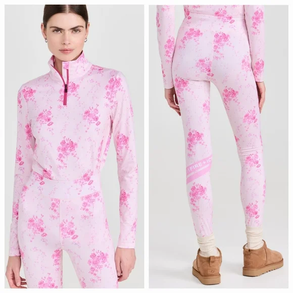 Bogner Loveshackfancy Margo First Quarter Zip Top Pink Magenta